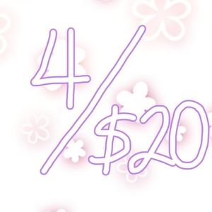 4/$20 SALE!!!!;
